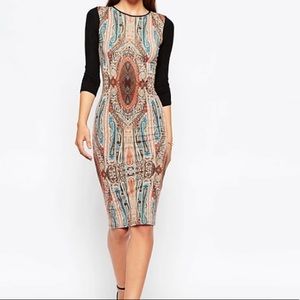 Club L Midi Dress in Paisley Print